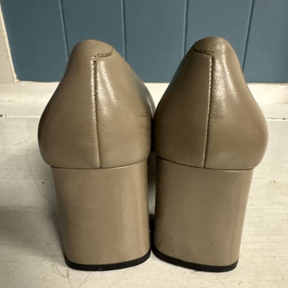 Aerosoles Women's Size 8 Taupe Tan Square Toe Block Heels Shoes Vintage Y2K - Picture 7 of 9